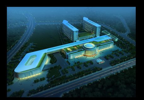 建筑物与道路绿化景观PSD分层素材