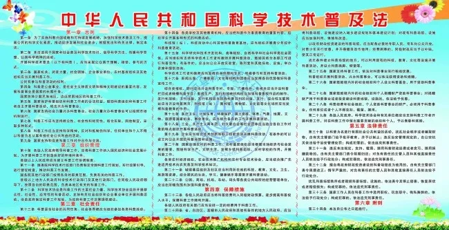 *科学技术普及法psd模版下载