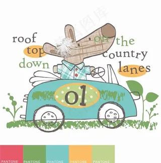 小汽车 矢量图 卡通图片