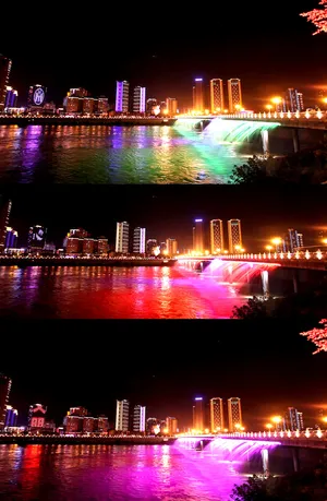 超高清城市夜景灯光景观视频