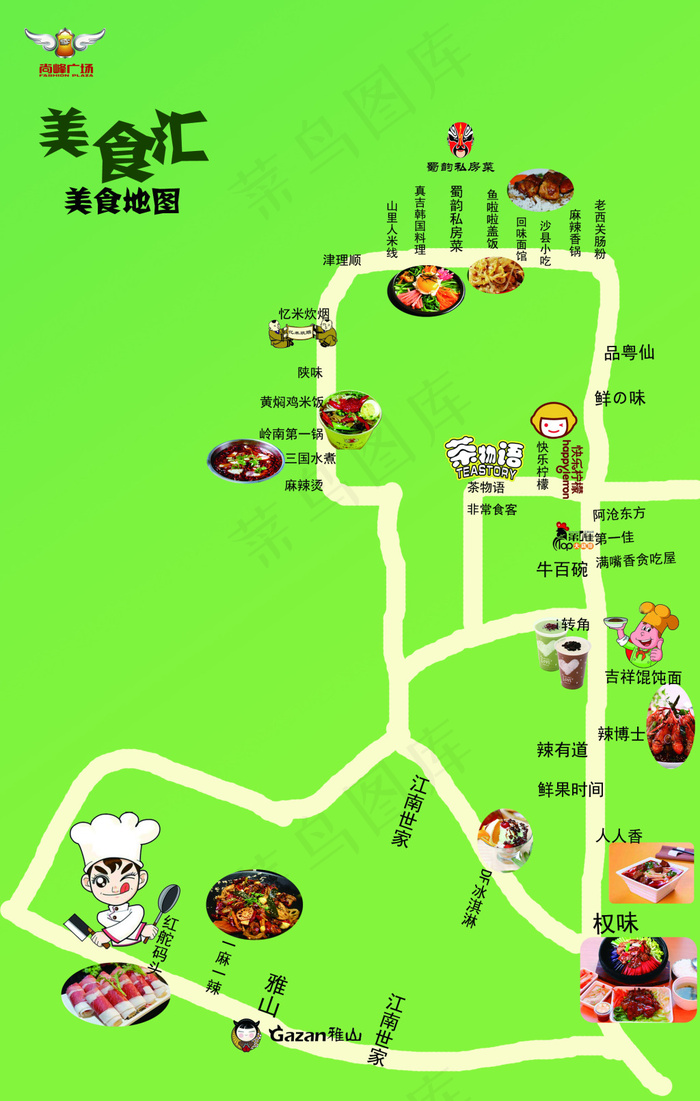 美食地图卡通版q版