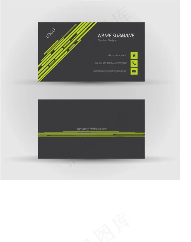 时尚名片卡片设计矢量图展示eps,ai矢量模版下载