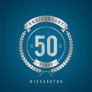 蓝色背景下的银色图案