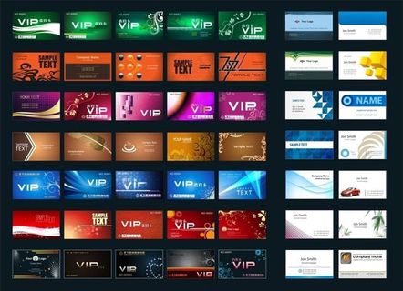 花纹名片卡片设计模板矢量素材