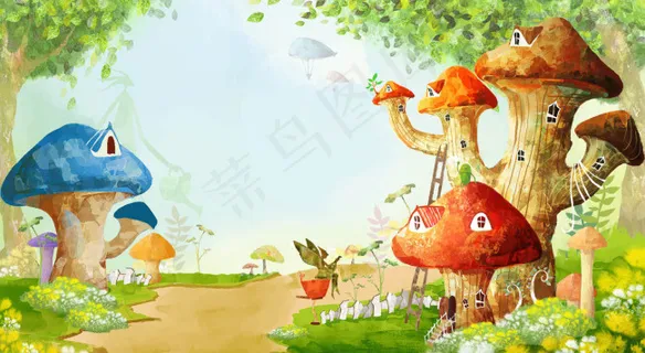 卡通蘑菇屋 卡通蘑菇屋