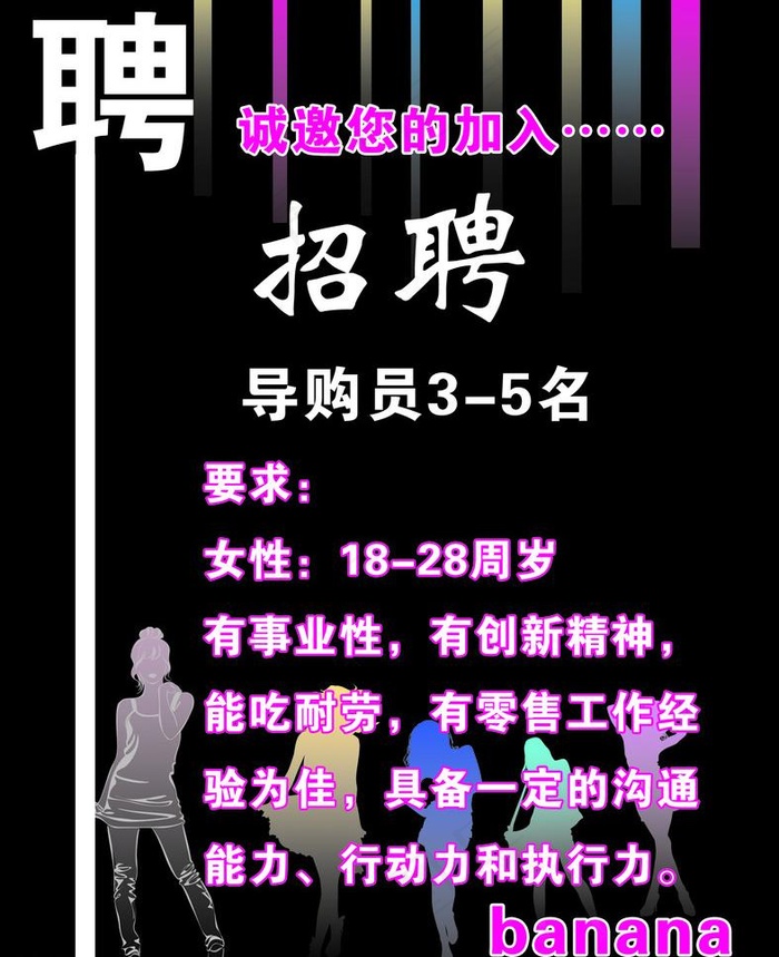 招聘海报图片psd模版下载