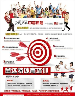 中考体育培训宣传单
