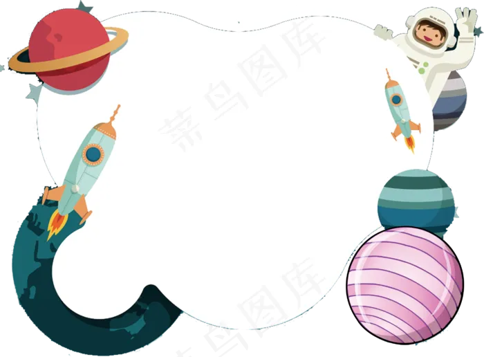 可爱卡通探索科技小报电子报模板(4961X3508(DPI:300))psd模版下载