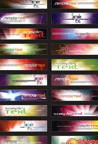 20款网页banner幻彩背景模板...