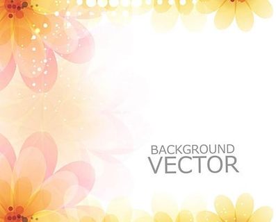 幻彩花卉背景矢量