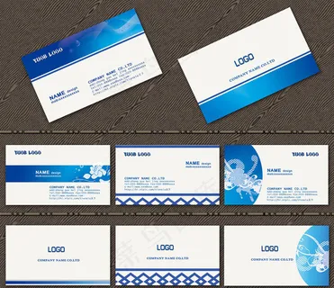 蓝色IT名片卡片设计PSD素材