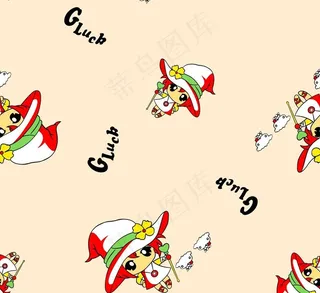 面料设计 卡通动物图片