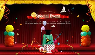 情人节舞台背景设计PSD素材