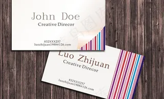 条纹创意名片图片