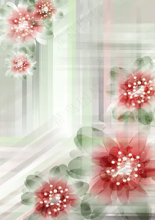 璀璨梦幻花纹背景矢量素材