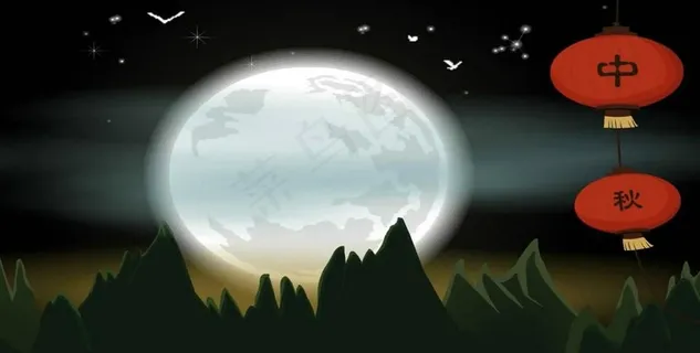 中秋节视频背景月亮图片