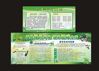 低碳环保展板