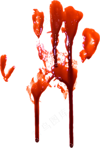 多款恐怖红色血迹血滴透明笔刷素材