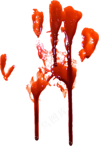 多款恐怖红色血迹血滴透明笔刷素材
