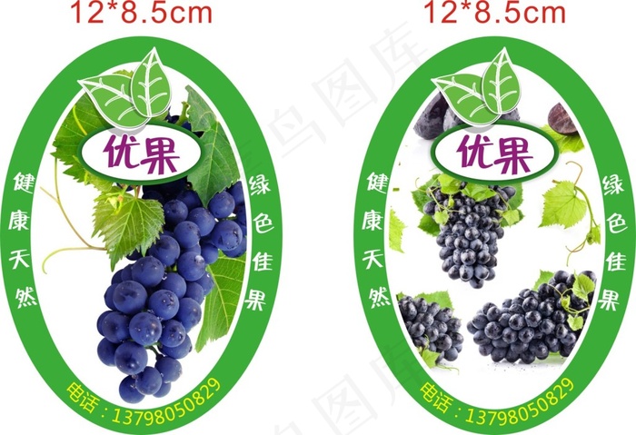 水果标签cdr矢量模版下载