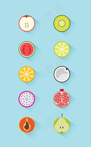 一组水果UI