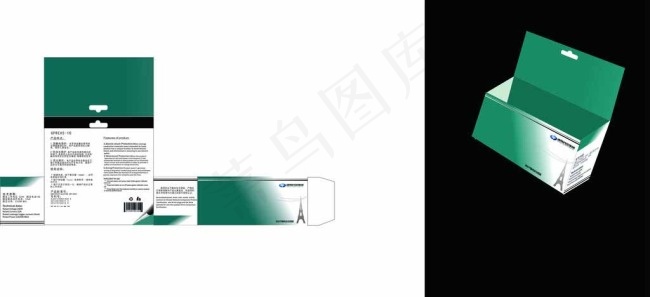 绿色插座包装设计图片cdr矢量模版下载