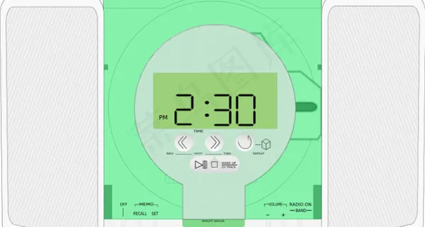 立体声播放器矢量图像