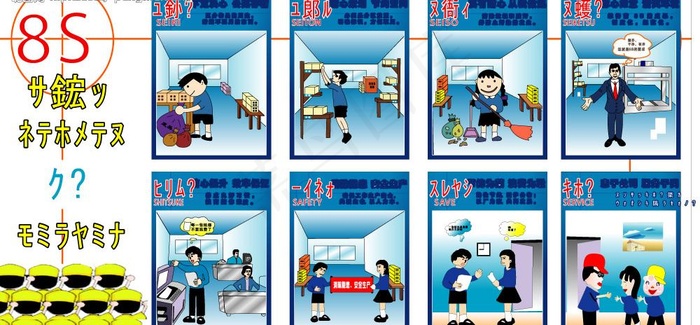 现场管理图片cdr矢量模版下载