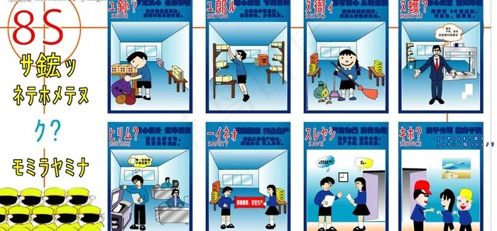 现场管理图片cdr矢量模版下载