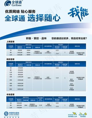 全球通资费图片