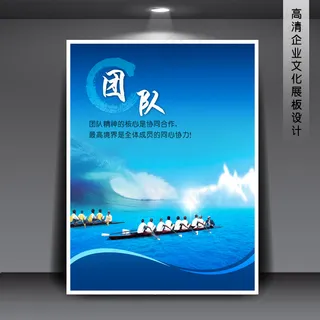 企业文化展板海报PSD下载