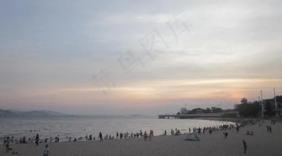 海滩晚霞图片 海滩晚霞图片