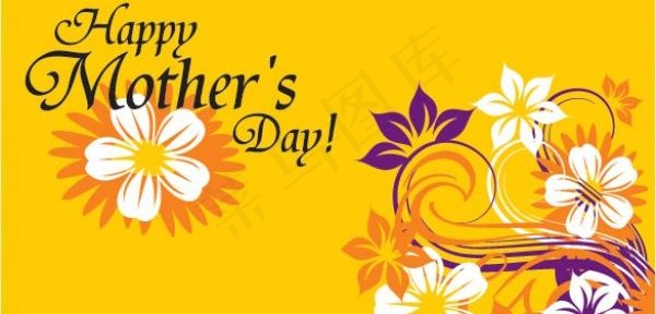 花的母亲节背景矢量