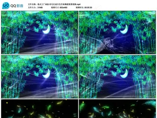 孔雀羽毛竹林LED动态视频背景