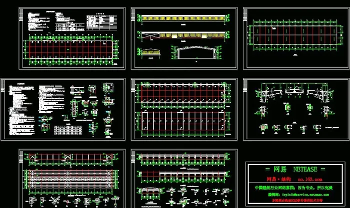 某单层钢结构厂房建筑结构全套图纸
