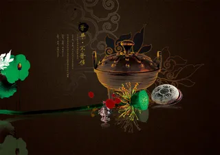 中国风PSD分层高清海报奢华不奢侈