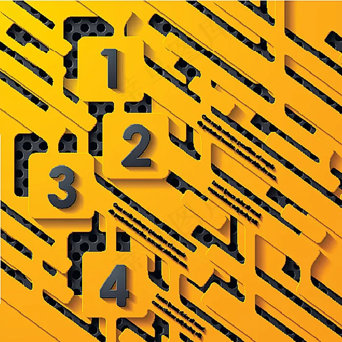 黄色立体背景图案eps,ai矢量模版下载