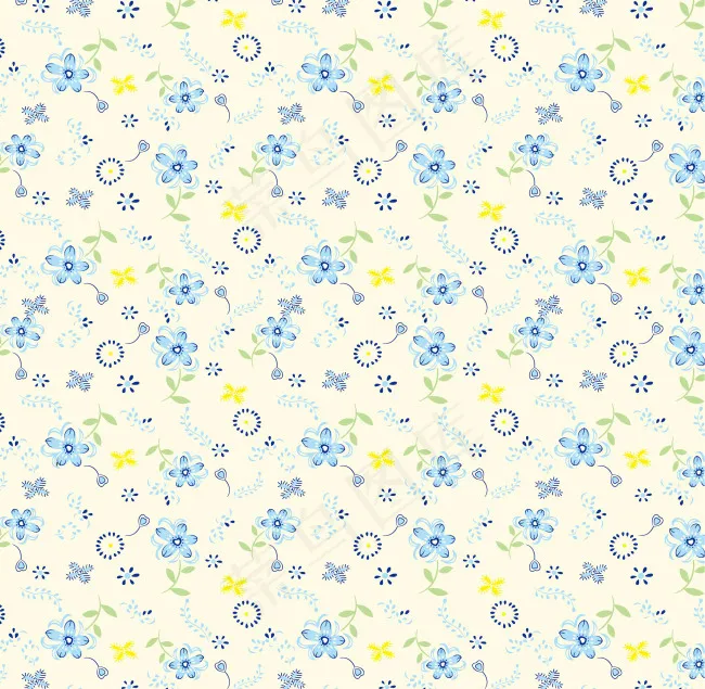 碎花背景ai矢量模版下载