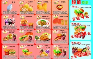 快餐优惠券图片