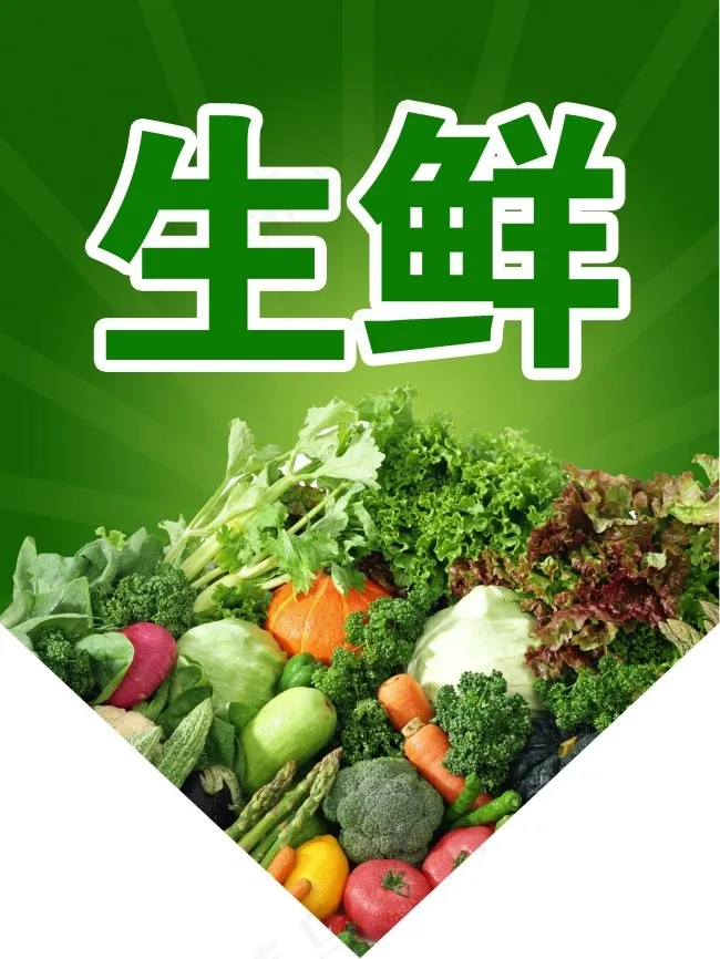 生鲜吊牌psd模版下载