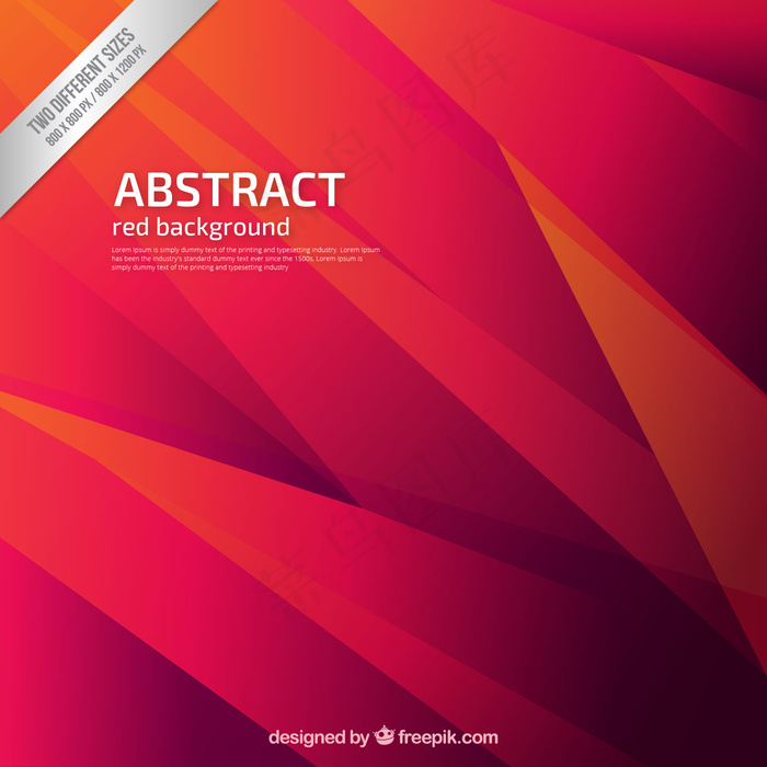 摘要红背景