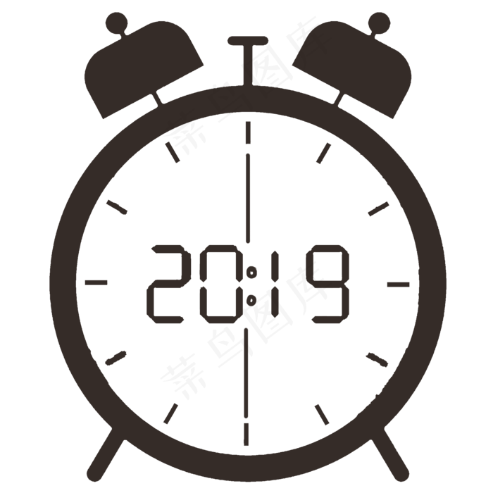 简易黑色新年闹钟简易黑色新年闹钟