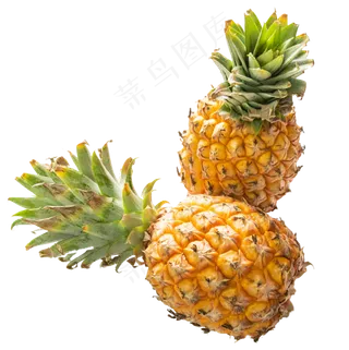 黄色清新风菠萝果肉免抠元素
