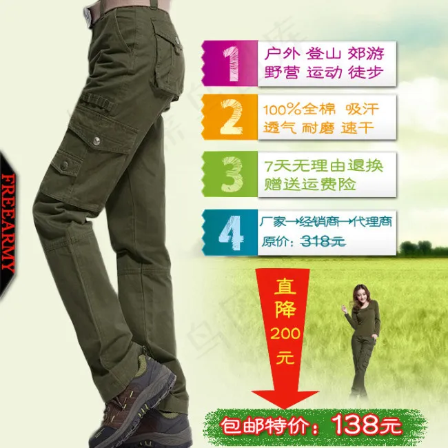 户外服装直通车模板psd模版下载
