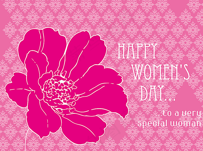 矢量紫色唯美花朵背景底纹图片