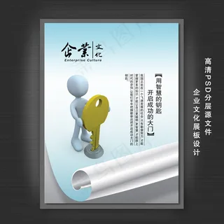 企业文化展板PSD模板下载