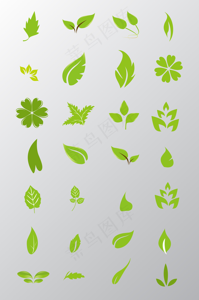 矢量手绘树叶素材