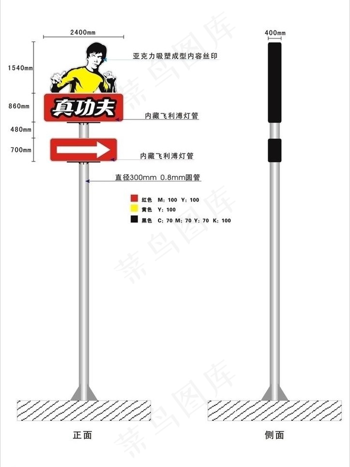 真功夫指示牌图片cdr矢量模版下载