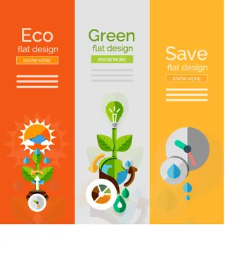 时尚创意绿色环保图标背景矢量图