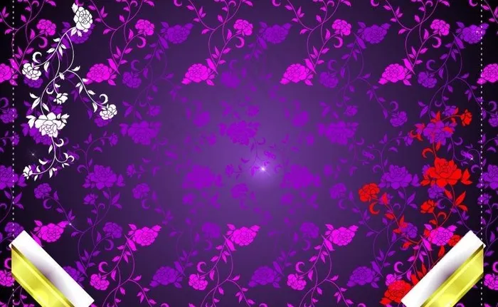 紫红花式底纹cdr矢量模版下载